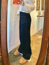 ワイドフィットダークブルーデニムパンツ / WIDE FIT DARK BLUE DENIM PANTS [17790]
