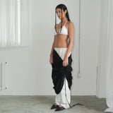 2ウェイシャーリングシアーロングワンピース / 2 WAY SHIRRING SHEER LONG OPS (BLACK)