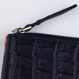 クロコダイルエンボラージウォレット/CROCODILE EMBO LARGE WALLET-NAVY
