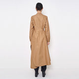 アシンメトリードレープウォータープルーフコート/Asymmetry Draped Waterproof Coat _ Beige