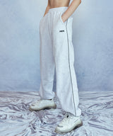 HIDE Cutting Sweat Pants (White Melange) (6570988830838)