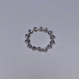 heart chain ring