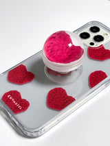 ニットハートケース / knit heart case