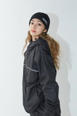 ラウンドラインフーデッドジャケット/BSR2223FWJK045 ROUND LINE HOODED JACKET BLACK
