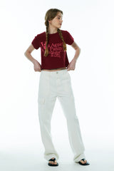 パニーノクロップTシャツ/PANINO CROP TEE [BURGUNDY]