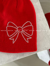 Jewelry ribbon red beanie