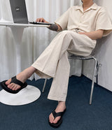 リネンワイドジャンプスーツ / RO linen wide jumpsuit (3 colors)