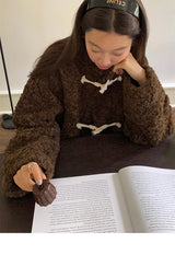 Ankara tteokbokki fleece coat