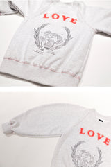 Love Printed sweater shirt (6599546863734)