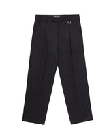 Belted wide slacks - Black (4622119960694)