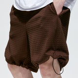 2ウェイワッフルハーフバンディングパンツ / 2way waffle half banding pants brown