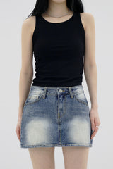 ローライズジーンズスカート / Low Rise Jean Jean Skirt