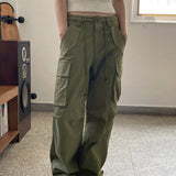 Ale string pocket cotton cargo pants