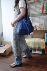 two pockets easy bag (blue)