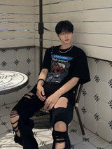 Attention News Paper Short Sleeve T Shirt (2color)