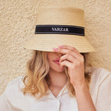 Ribbon paper bucket hat Beige