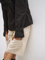 PINTUCK POINT BLOUSE [ CHARCOAL ]