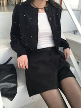 Dini Basic Wool Pintuck Winter Shorts