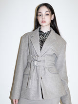 Fantasia Corset Wool Jacket (BEIGE)