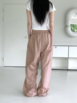 メトムレッグシャーリングバスロックナイロンツーウェイジョガーパンツ/ Methom Leg Shirring Baslock Nylon Two Way Jogger Pants