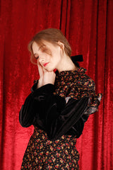 rose velvet blouse (6640090742902)