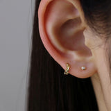 14K gold cognac diamond earring (6680489001078)
