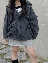 ユニセックスピグメントビンテージミリタリージャケット / Unisex pigment Vintage military jacket
