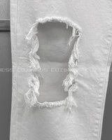 ニーディスミスホワイトデニムパンツ / MZ234 Knee Dismiss White Denim Pants
