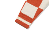 チェッカーボードテリーカーディガン/CHECKER BOARD TERRY CARDIGAN_ORANGE