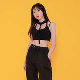 ロングチョーカークロップトップ(キャップ付き) / TOP(7811) Long Choker Crop Top (With Cap)