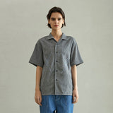 ウエスタンリネンハーフスリーブシャツ/WESTERN LINEN HALF SLEEVE SHIRT (GREY)