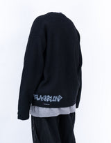 BBD Hand-stitched Logo Ripped Sweater (Black)