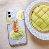 melon cream bread bunny jelly hard phone case