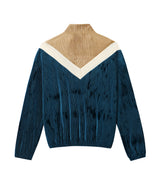 ベルベットトレーニングジップアップトップ  / velvet training zip-up top - NAVY (4193662042230)