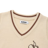 ミドルチェリーⅤネックニットベスト／MIDDLE CHERRY V-NECK KNIT VEST [BEIGE]