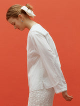 Sailor lace blouse - White (6682590380150)
