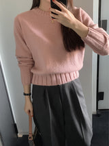 [SHOPPERMADE] ウィンターウールクロップニット (4color)