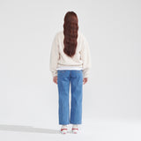 ハイネックダンブルフリーススウェットシャツ/HIGH NECK DUMBLE FLEECE SWEATSHIRT_IVORY