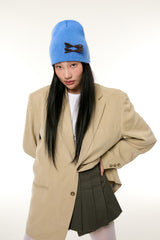 MINI RIBBON BEANIE / BLUE