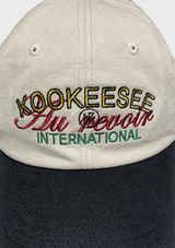 two tone vintage washing ball cap (light beige/Black)