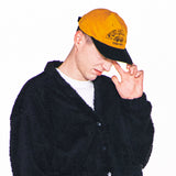 ウェア―ドセミサイクルコーデュロイフラットブリムキャップ/WEIRD SEMICIRCLE CORDUROY FLAT BRIM CAP (YELLOW)