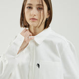 オーバーフィットコットンシャツ/OVERFIT COTTON SHIRTS-OFF-WHITE