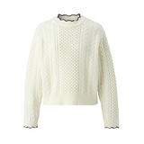 Wave cable round knit - Ivory (6674919620726)