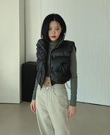クロップパディドベスト/Crop Padded Best (4color)