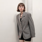 BASIC SINGLE JACKET (GREY)