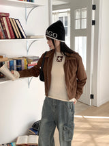 Kinu star point boat neck long sleeve knit