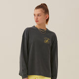 スポーツピグメントロングTシャツ／KIRSH SPORTS PIGMENT LONG SLEEVE T-SHIRT [CHARCOAL]