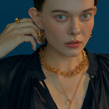 ティアドロップチェーンネックレス / Tear Drop Chian Necklace_Gold