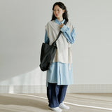 ボタンベスト / unisex button vest beige