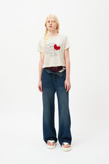 ウィッティバニートムボーイスケッチTシャツ / WITTY BUNNY TOMBOY SKETCH T-SHIRT [IVORY]